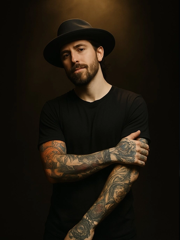 5. Ink & Attitude: Fedora & Tattoos