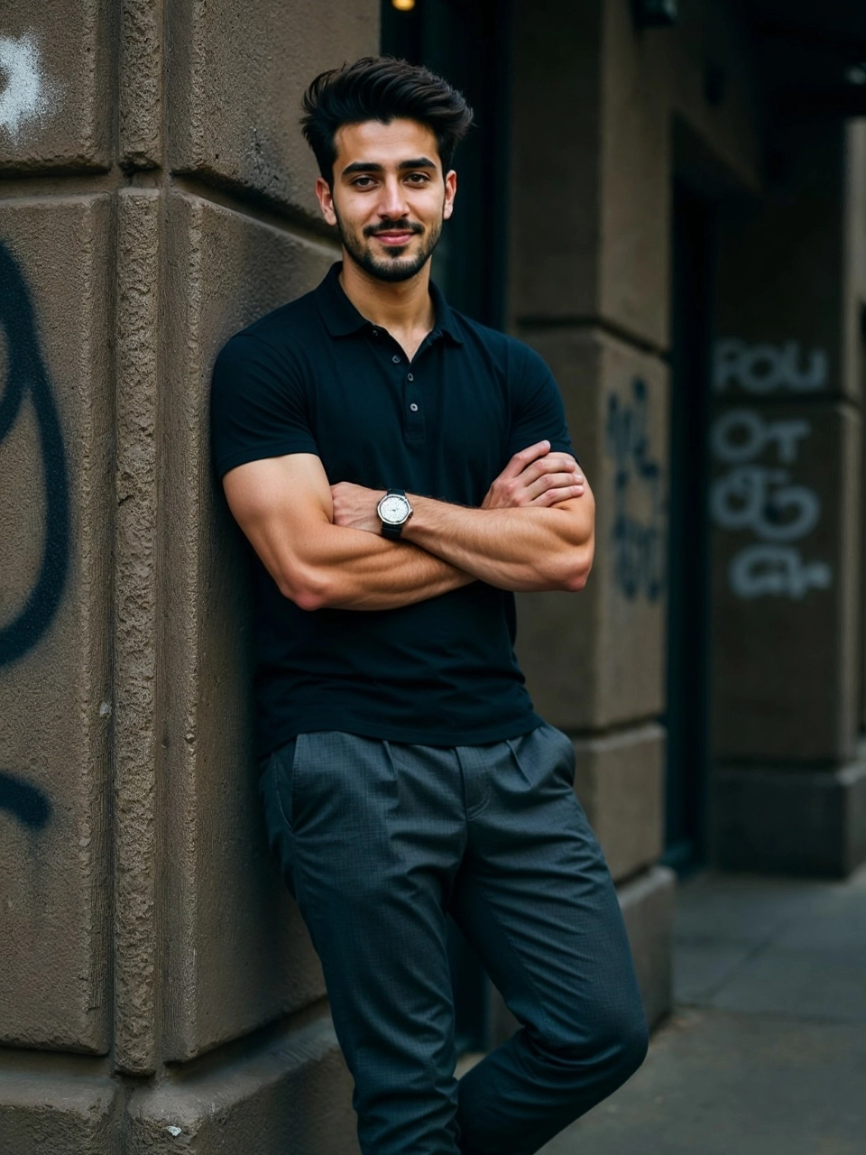 4. Grit Meets Grace: The City Wall Look