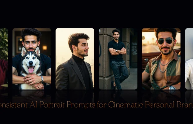 6 Consistent AI Portrait Prompts for Cinematic Personal Branding