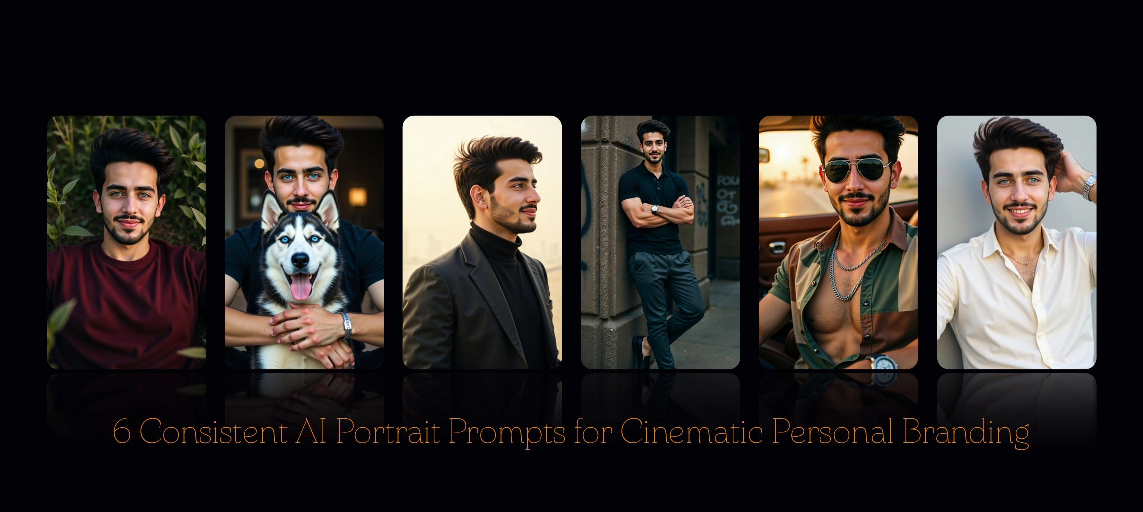 6 Consistent AI Portrait Prompts for Cinematic Personal Branding